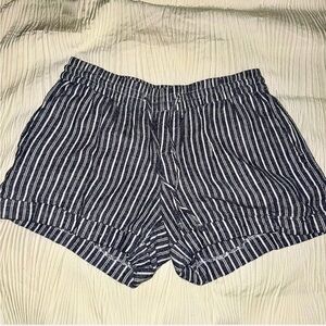 Old Navy Women's High Waist Striped Shorts - blue and White